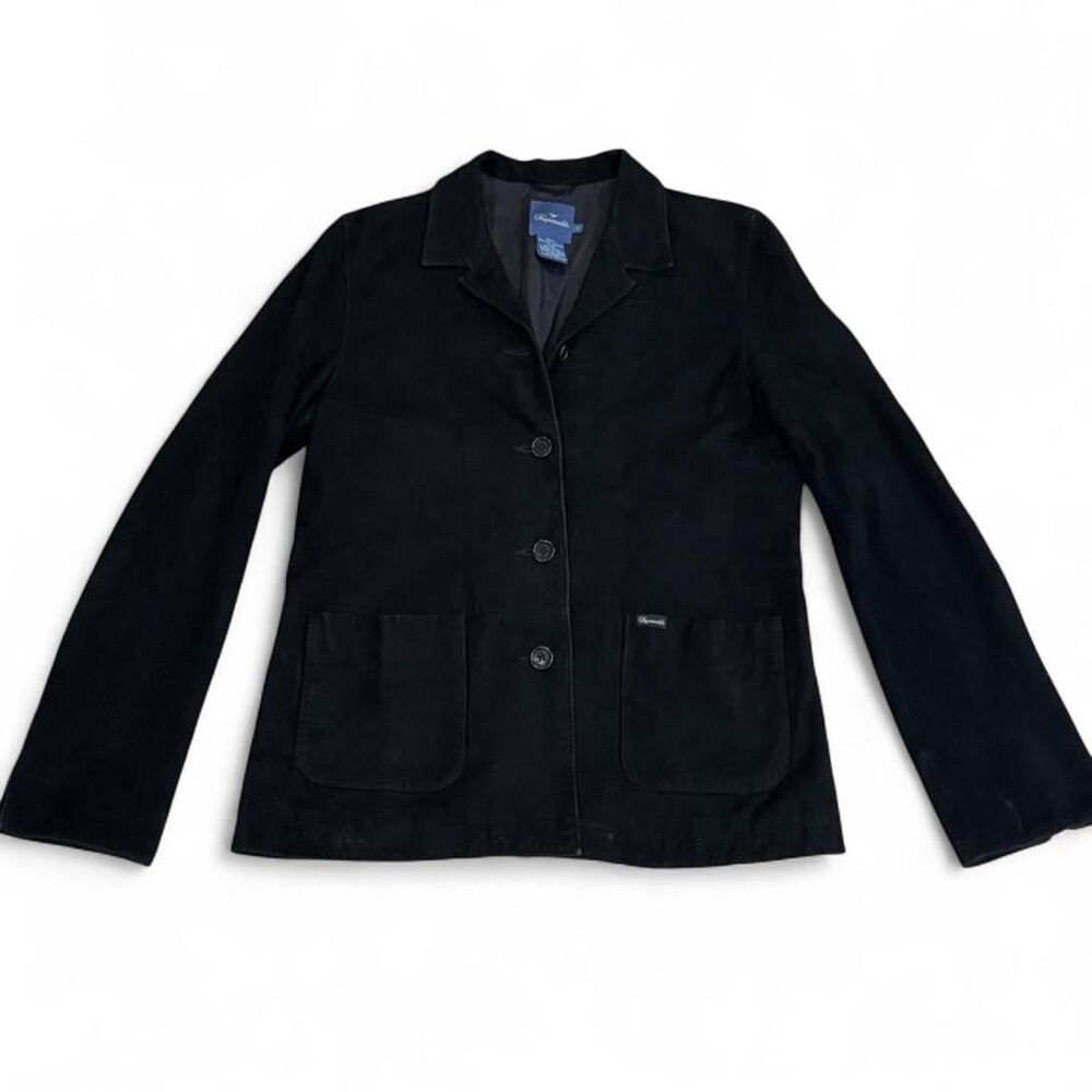 Façonnable black suede leather jacket, women’s size S